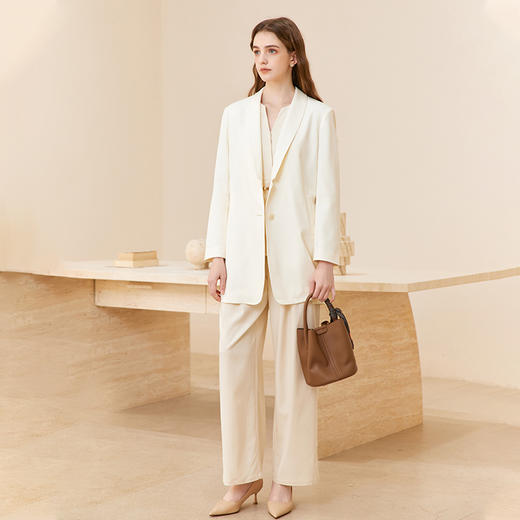 famecoco品牌职业气质套装女衬衫裤子两件套通勤正装FAC1EB002 商品图4