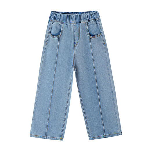 笛莎Deesha 女童裤子2024新款韩版宽松牛仔裤 商品图4