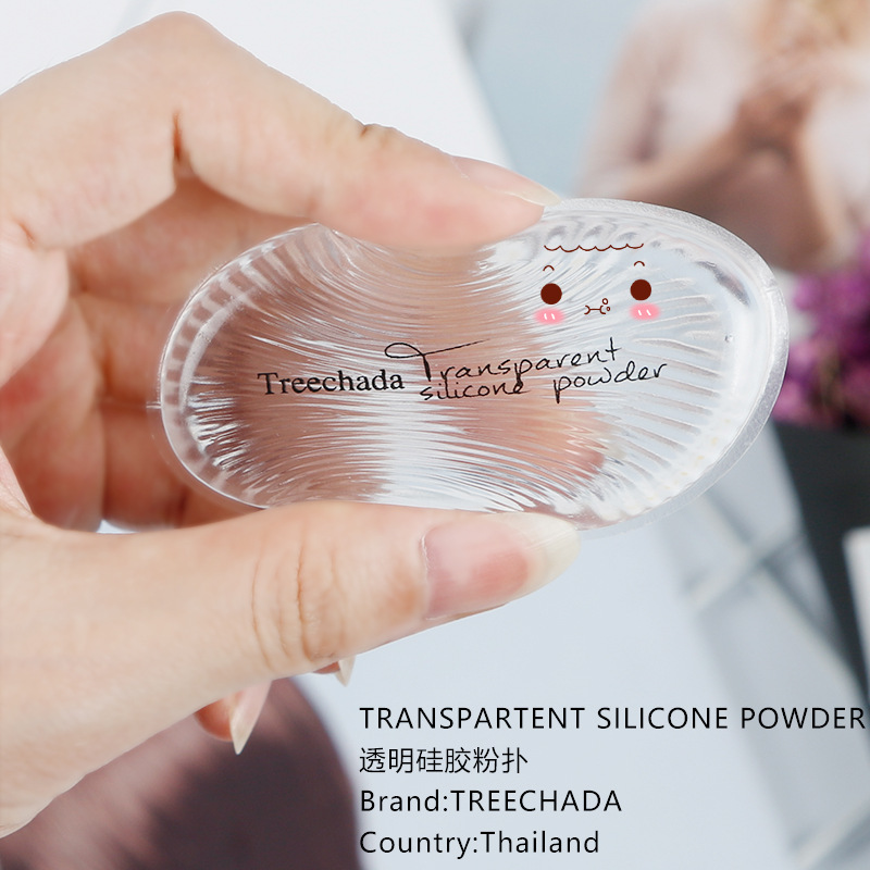 买一送一【泰国TREECHADA硅胶气垫，Q弹果冻粉扑】 新体验硅胶气垫BB霜粉扑，透明化妆扑不吃粉干湿两用，提高底妆遮瑕力和服帖感QQ