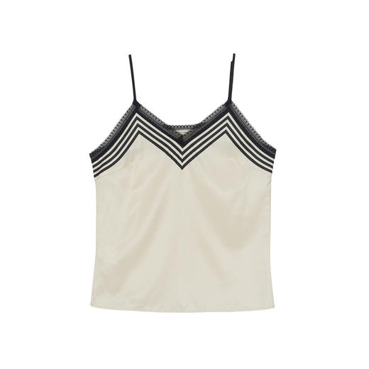 谜底细吊带内搭女2024年夏季新品复古优雅蕾丝拼接上衣242MN0702 商品图4