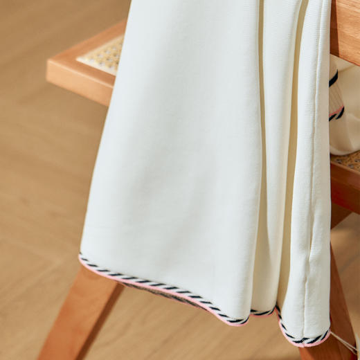 【最后一天】欧芮儿春新款短袖V领针织连衣裙女收腰气质显瘦中长款A字裙 商品图3