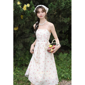 鹿向南《奶泡玫瑰》  两件套连衣裙L35030