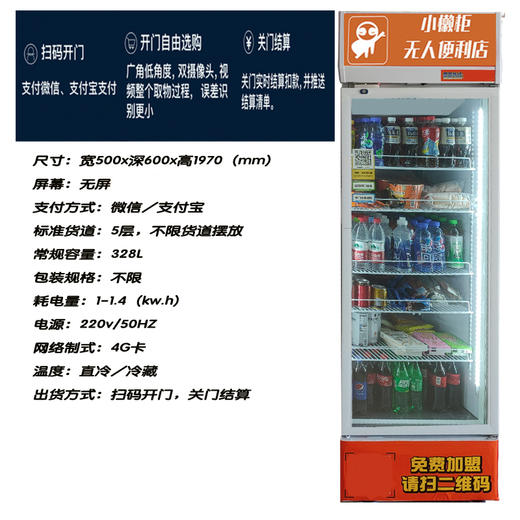 重力识别冷冻售货柜 (380L立式) 商品图0