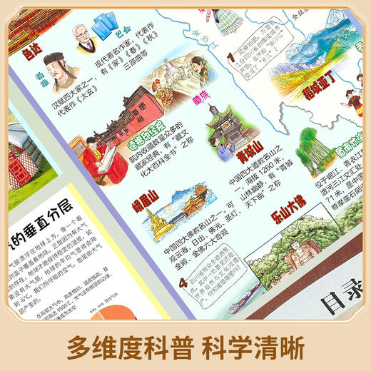 一目了然看中国-世界 全6册 5-12岁 127个地理知识 660+处风景名胜、人文古迹、世界遗产 300+历史事件、名人轶事、成语典故 商品图3