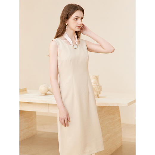 Famecoco气质西装背心裙女修身收腰职业连衣裙中长款FAC1FA041 商品图1