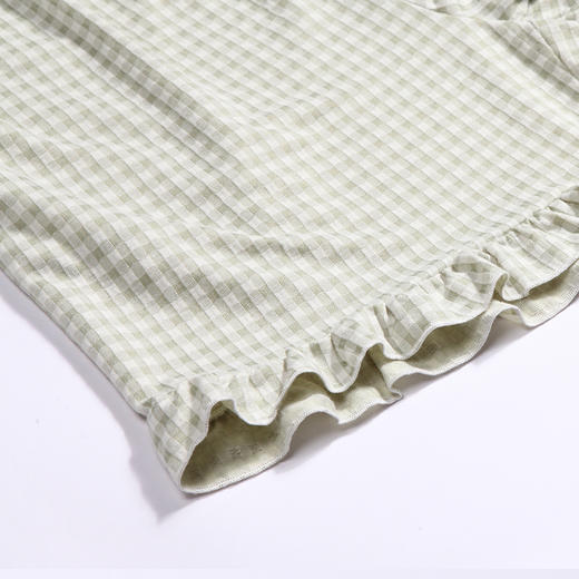 都市丽人生活家居春夏睡衣女针织人棉提花家居服薄款短袖短裤女士针织套装LH41C3 商品图9