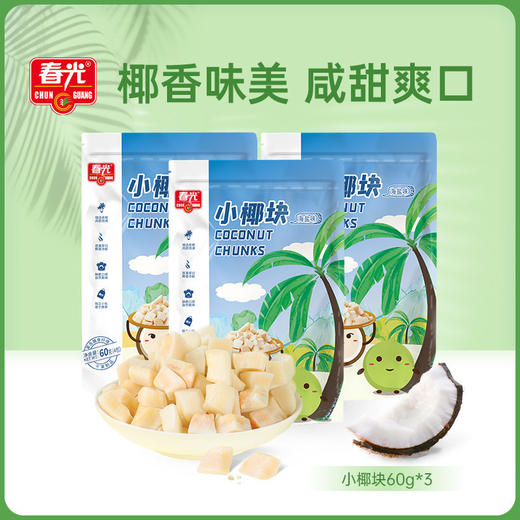 椰肉脆块60g*3袋（海盐味）小椰块果干 商品图0