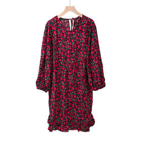 法式碎花连衣裙