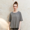 Famecoco复古双色蜡染全棉t恤女植物印花五分袖上衣FAC1BB005 商品缩略图2