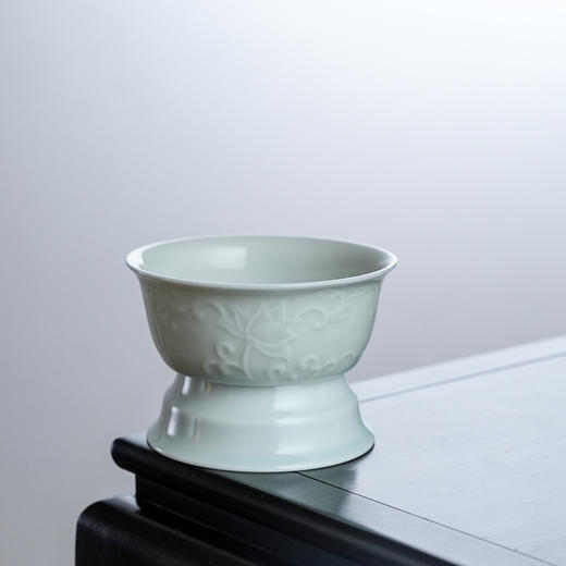 【特价】影青莲花滤网组茶漏茶滤网纱茶隔漏斗功夫茶陶瓷泡茶滤茶器细网茶具配件滤网 商品图0