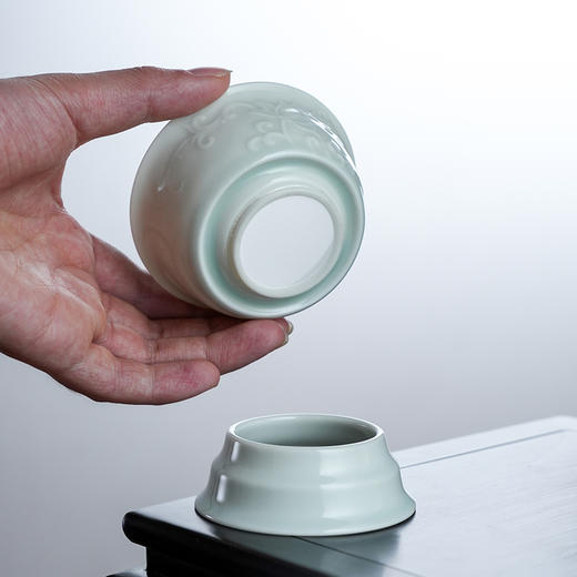 【特价】影青莲花滤网组茶漏茶滤网纱茶隔漏斗功夫茶陶瓷泡茶滤茶器细网茶具配件滤网 商品图1