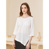 Famecoco手工刺绣不规则t恤女款七分袖圆领宽松上衣FAC1BB003 商品缩略图0