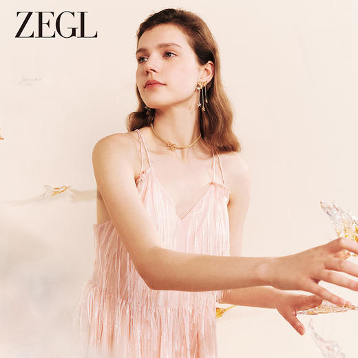 ZEGL设计师橘子花海系列金色蝴蝶项链女款2024新款颈链锁骨链饰品 商品图1