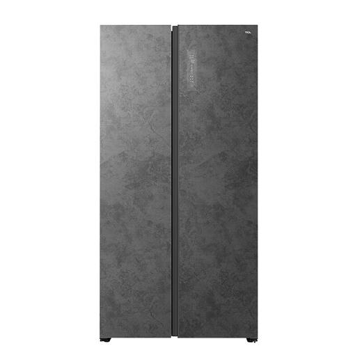 TCL556升纤薄系列大容量对开双开门电冰箱 630mm超薄机身 多点离子杀菌 云岩灰玻璃面板 R556P8-S 商品图1