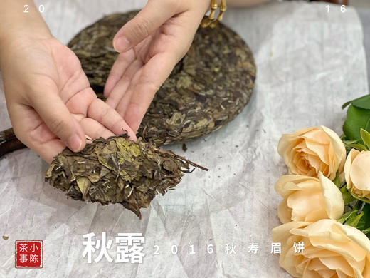 【珍藏级8年陈老白茶】2016深秋寿眉饼《秋露》，软、糯、汁液横流，诸香齐聚，尽显老白茶之岁月风华 商品图5