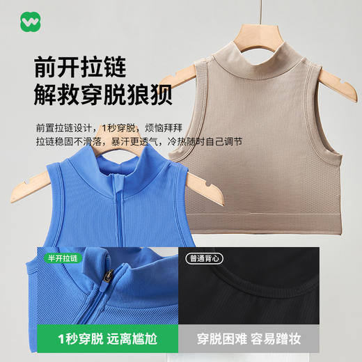 完型翻领拉链背心夏季户外吸湿透气运动背心女款 商品图2