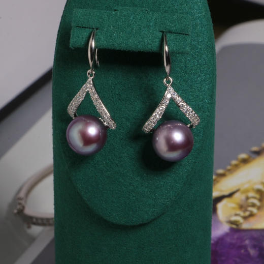 甄珠贝 二十年九紫离火开运 总有你喜欢的紫 中国的紫珠10-11mm 纯银配件 商品图9