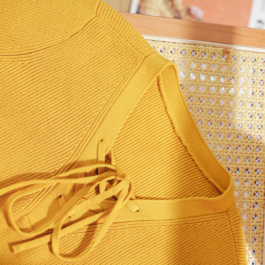 欧芮儿 新慵懒风喇叭袖泫雅网红绑带套头毛针织衫上衣女 商品图2