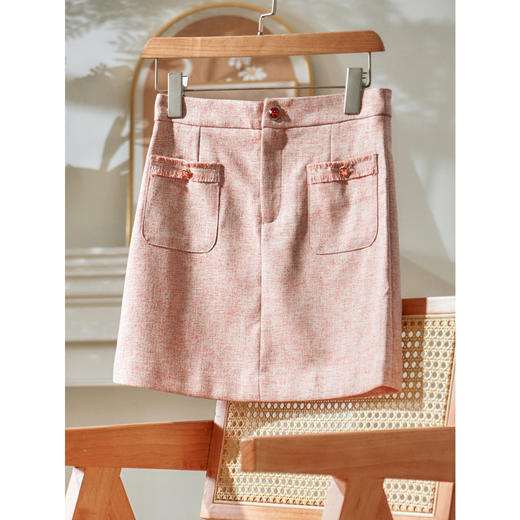 欧芮儿高腰显瘦半身裙女新品气质百搭复古a字包臀短裙ins 商品图0