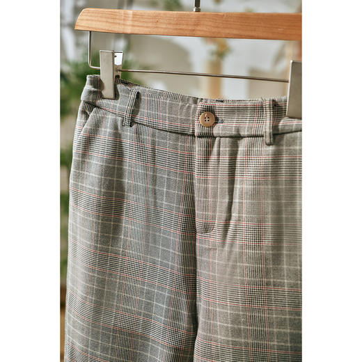 欧芮儿格子休闲裤女九分裤秋冬装女2021新款加绒加厚保暖女裤子 商品图2