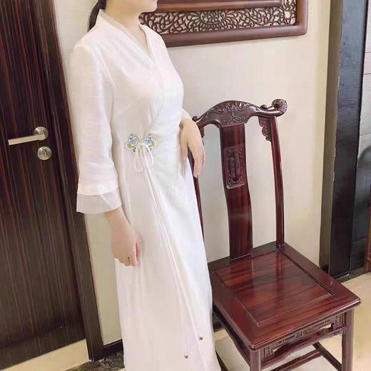 裁缝学苑AS28中国风改良汉服连衣裙纸样女装交领修身裙子茶服打板 商品图1