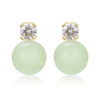 Oflye潮流饰品 天然和田玉耳饰女戴妃款古风轻奢小众925纯银耳钉气质复古耳环 商品缩略图4