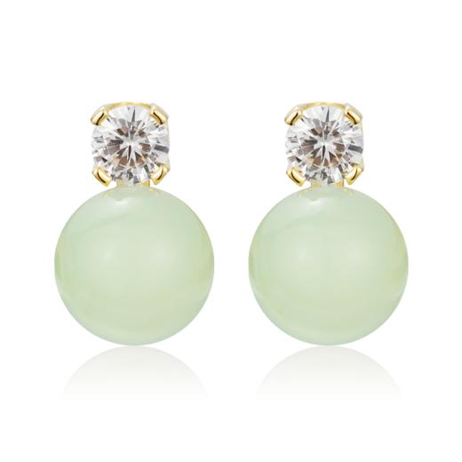 Oflye潮流饰品 天然和田玉耳饰女戴妃款古风轻奢小众925纯银耳钉气质复古耳环 商品图4