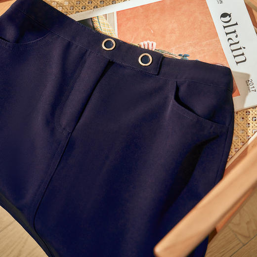 欧芮儿ins半身裙短裙百搭高腰a字裙修身显瘦一步裙 商品图3
