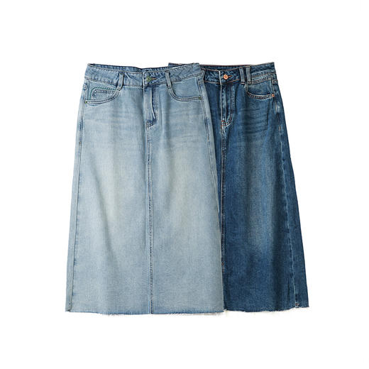 高腰牛仔半裙 商品图0