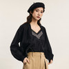 谜底短外套长袖女2024年夏新品设计感百搭下摆绣花薄款242MW0632 商品缩略图3