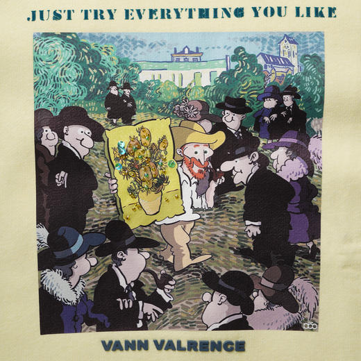 OLrain欧芮儿2025新款女秋季休闲宽松慵懒趣味抽像图案圆领卫衣 商品图4