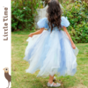 littletime女童连衣裙2024春夏新款短袖中大儿童洋气泡泡袖公主裙 商品缩略图3