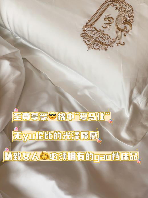 超舒服！香g客定线下篙端款！140支超细匹马棉四件套，“棉中软黄金”长纤维不易起球g纯顺丝滑细腻有光泽，春夏换季自住款床品分享，触感柔软丝滑亲肤！四季适用 花花品质生活好物分享 商品图4