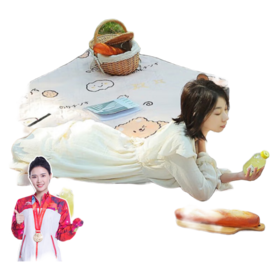 凯速凯速超声波便携野餐垫防潮垫露营 白底小熊