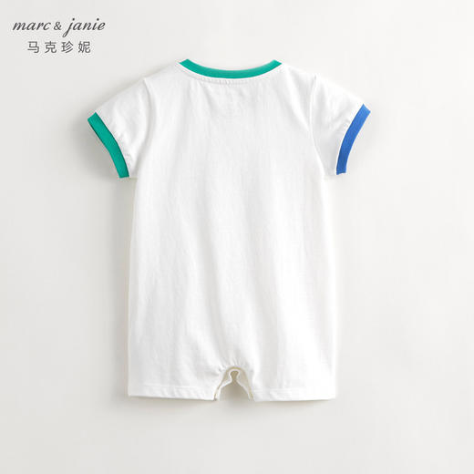 【凉感透气】马克珍妮男宝宝机器人撞色连体衣婴儿爬服夏装240520 商品图1