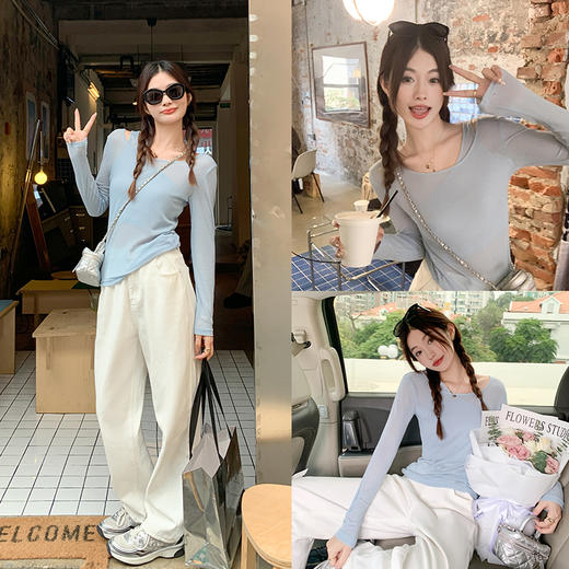 <曾小咸推荐>【贩卖舒适】蓝色假两件防晒衣 商品图0