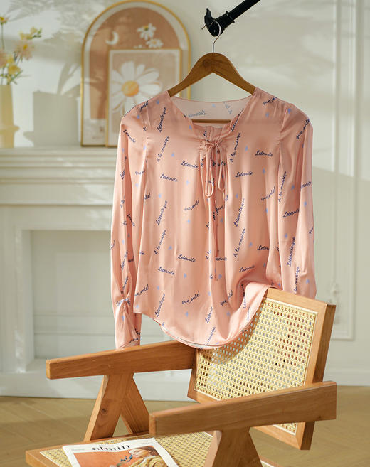 欧芮儿长袖雪纺衫新款长袖雪纺衫女小衫上衣 商品图3