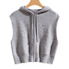 连帽拉链针织马甲，短款外穿坎肩无袖高腰毛衣CC-J-501 商品缩略图4
