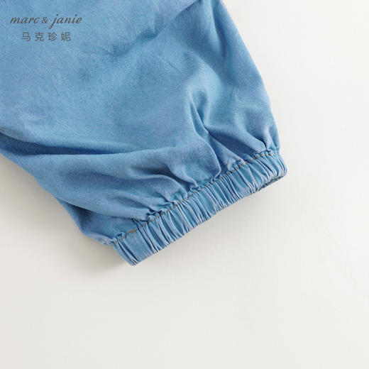马克珍妮男童凉感防晒天丝微褶牛仔防蚊裤降落伞裤夏装新款240809 商品图5