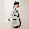 MC110斯尔丽24春季新款轻奢风时尚花纱格子直筒长袖优雅气质女式外套 商品缩略图2