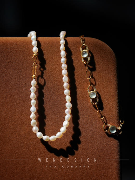 【喆】翡翠手链组合巴洛克珍珠项链 商品图0