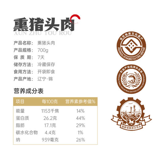 沟帮子尹家 熏猪头肉700g 东北特产卤味熟食 商品图6