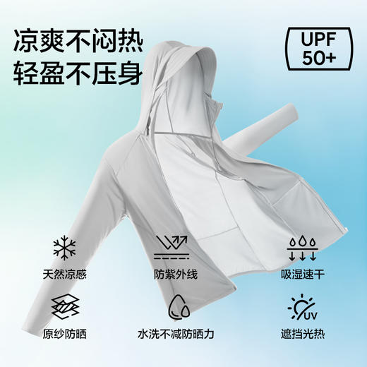有棵树新款原纱UPF50凉感防紫外线防晒户外速干男士防晒衣-O4004 商品图1