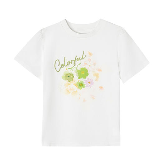 笛莎Deesha T恤2024夏季新款时尚满印短袖T恤 商品图5