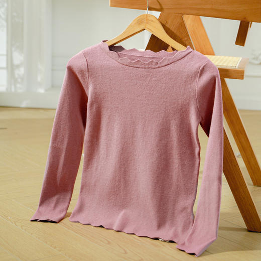 欧芮儿一字领针织衫女套头薄款修身百搭长袖打底衫春 商品图0