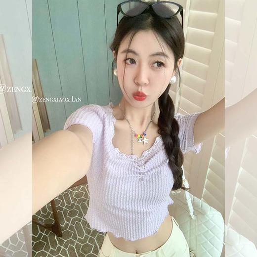 <曾小咸推荐>现货秒杀！卖完不补 ！【心动萝莉】花边小上衣 日常89.99 立减50 秒杀39.99！ 商品图11