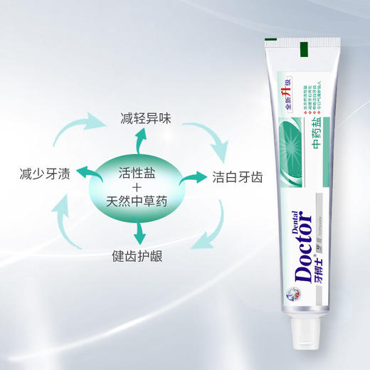牙博士中药盐牙膏120g*2支 商品图2