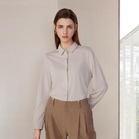 【纯色百搭衬衫】24年春夏新品女士薄款时尚通勤百搭衬衫上衣