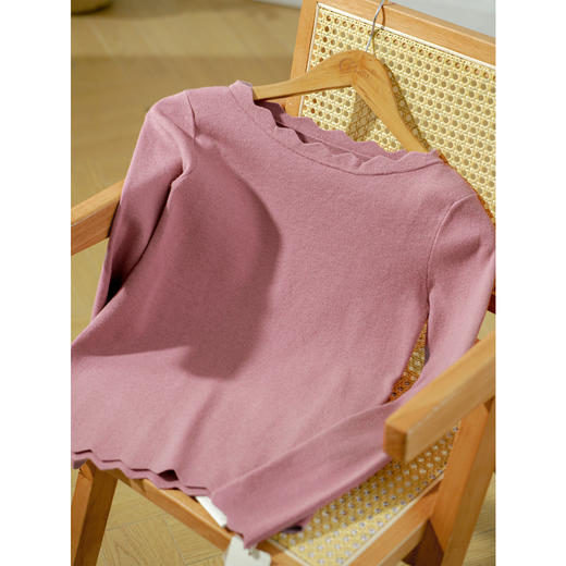 欧芮儿一字领针织衫女套头薄款修身百搭长袖打底衫春 商品图4