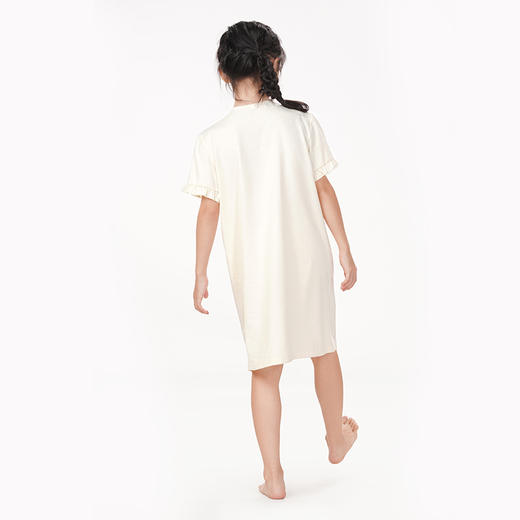 都市丽人亲情蜜语眯雅佳生活家居春夏睡衣女童凉感无尘棉家居服薄款短袖裙童装无尘棉裙装JH49A4 商品图3